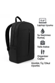 northern fashion 15.6" Notebook Bilgisayar Laptop Sırt Çantası Su Geçirmez Kumaş ve Fermuarlı Siyah - 1
