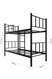 Niron 90x190 Sağlamlaştırılmış Ayrılabilir Ranza / Karyola - 2