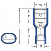 GFFD2638 Tam İzoleli Dişi Faston Kablo Ucu 100 Adet - 2
