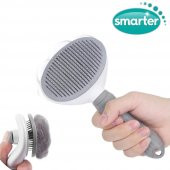 SMARTER TÜY TOPLAYICI OTOMATİK TEMİZLENEN TUŞLU TARAK FIRÇA KEDİ ( GRİ ) - 2