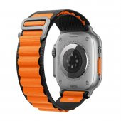 E2M APPLE WATCH 38-40-41MM KRD-26 ALPINE ÇİFT RENKLİ TURUNCU KORDON - 1