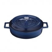 Lava Trendy 24 cm Demir Döküm Yayvan Tencere Mavi - 1