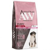Animal World Puppy Kuzulu ve Pirinçli Yavru Köpek Maması 15 Kg - 1