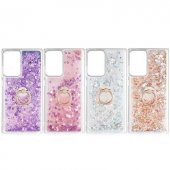 Samsung Galaxy Note 20 Ultra Kılıf Sulu Simli Akışkan Silikon - 2