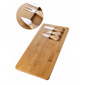 KİTCHEN Bambu Lüx 38cm Peynir Sunumu Ve Özel Bıçak Seti - 1