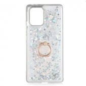 Samsung Galaxy A91 (S10 Lite) Kılıf Sulu Simli Akışkan Silikon thumbnail 6