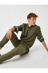 Tapered Fit Gabardin Pantolon - 1