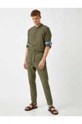 Tapered Fit Gabardin Pantolon - 2