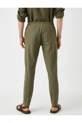 Tapered Fit Gabardin Pantolon - 4