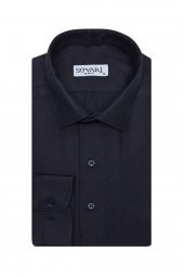 Slim Fit Armür Desenli Erkek Gömlek - 2