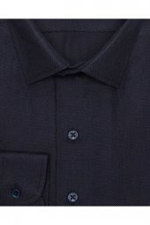 Slim Fit Armür Desenli Erkek Gömlek - 3