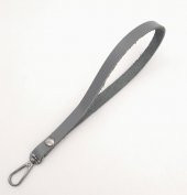 Angel Çanta Aksesuar Gerçek Deri Gri Renk Elcik Füme Metalli - 1