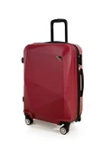 Polo&Sky Elmas Model Vişne Renk Orta Boy Valiz Bavul - 1