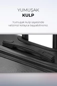 Polo&Sky Elmas Model Siyah Renk Kabin Boy Valiz Bavul - 3