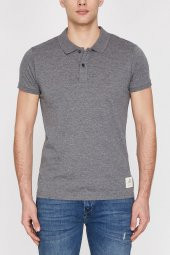 Erkek Gri Polo Yaka T-Shirt 9YAM12032LK thumbnail 3