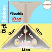 Yonca Mobilya Kanepe Sehpa Tv Ünitesi Koltuk Ayağı 10 Cm Krem Baza Ayakları thumbnail 5