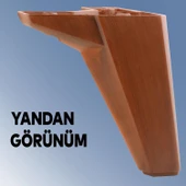 Sedir Lüks Mobilya Kanepe Koltuk Baza Tv Ünitesi Yükseltici Ayağı Ayakları 12 Cm Ahşap Desenli Ayak - 6
