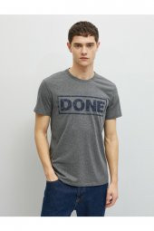 Erkek T-Shirt Kısa Kollu Bisiklet Yaka Pamuklu thumbnail 1