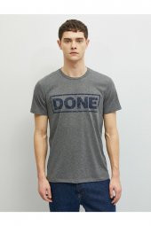 Erkek T-Shirt Kısa Kollu Bisiklet Yaka Pamuklu thumbnail 3