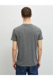 Erkek T-Shirt Kısa Kollu Bisiklet Yaka Pamuklu thumbnail 4