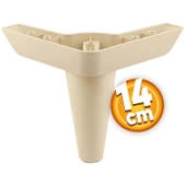 Aspen Lüks Mobilya Kanepe Koltuk Tv Ünitesi Baza Yükseltici Ayağı Ayakları 14 Cm Krem Ayak thumbnail 1