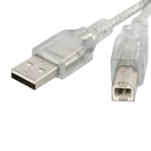 Usb 2.0 yazıcı kablosu  şeffaf printır yazıcı kablosu 7m - 3