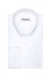 Slim Fit Beyaz Erkek Gömlek - 1
