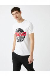 Erkek Beyaz T-shirt thumbnail 2