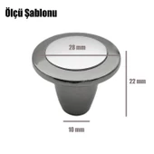 Sedef Düğme Kulp Mobilya Mutfak Çekmece Dolap Dolabı Kapak Kulpu Kulpları Kulbu Mat Siyah Krom Metal thumbnail 4