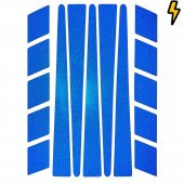 Şerit Tasarımlı Reflektif Mavi Motosiklet Kask Sticker Çınar Extreme - 2