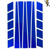 Şerit Tasarımlı Reflektif Mavi Motosiklet Kask Sticker Çınar Extreme - 3