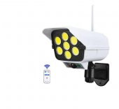 gaman Sahte Kamera Görünümlü Güneş Enerjili Solar Bahçe Lambası Solar Armatür 3Mod Kumandalı Sensörlü Lamb - 1