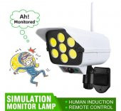 gaman Sahte Kamera Görünümlü Güneş Enerjili Solar Bahçe Lambası Solar Armatür 3Mod Kumandalı Sensörlü Lamb - 4