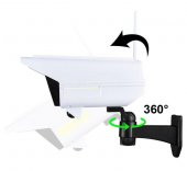 gaman Sahte Kamera Görünümlü Güneş Enerjili Solar Bahçe Lambası Solar Armatür 3Mod Kumandalı Sensörlü Lamb - 5