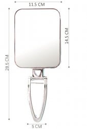 gaman Masaüstü Standlı Makyaj Aynası Katlanabilir  Masaüstü Ayna Dikdörtgen Tip 29cmx11.5cm Gümüş Renk - 2