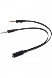 Kulaklık Mikrofon 3.5mm Çevirici Ayırıcı Switch Splitter - Kablo - Tek Girişi Çifte Çevirir - 1