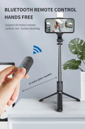gaman S03- 700mm Bluetooth Kontrollü Işıklı Selfie Çubuğu Tripod - 2
