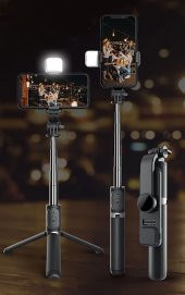 gaman S03- 700mm Bluetooth Kontrollü Işıklı Selfie Çubuğu Tripod - 3