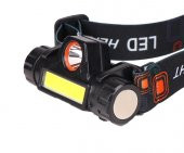 gaman 1200 Lümen Cob Led Şarjlı Kafa LAmbası Şarjlı Kafa Feneri - 1