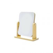Masaüstü Standlı Makyaj Aynası Masaüstü Ayna AHŞAP TASARIM 18cmx13cm ayna - 1