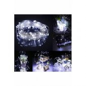 gaman Nwn 2 Metre 20 Ledli Dekoratif Beyaz Peri Led Şişe - Kavanoz - Oda - Yılbaşı Ağacı Süsü Pilli - 3