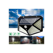 100 Led Sensörlü Solar Güneş Enerjili Lamba - Bahçe Lambası - Solar Sokak Lambası 3 Mod Fotoselli - 2