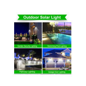 100 Led Sensörlü Solar Güneş Enerjili Lamba - Bahçe Lambası - Solar Sokak Lambası 3 Mod Fotoselli - 7
