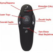 gaman Kablosuz Sunum Kumandası Wireless Presenter 15 Metre Çekim Mesafe - 1