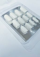 gaman Mona Lady Takma Tırnak Beyaz Renk Set Küt 12 Adet Kendinden Yapışkanlı - 3
