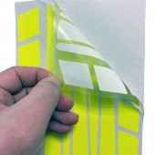 Şerit Tasarımlı Floresan Sarı Motosiklet Kask Sticker Çınar Extreme - 5