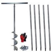 Galvaniz Toprak Burgusu Uzatmalı Sondaj Aleti Çap 15 cm Boy 6 mt - 1