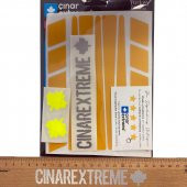 Şerit Tasarımlı Reflektif Sarı Motosiklet Kask Sticker Çınar Extreme - 5