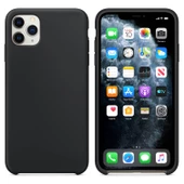 Apple iPhone 11 Pro Altı Açık Liquit Lansman Silikon Gece Siyahı - 1