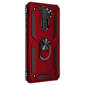 Xiaomi Redmi Note 8 Pro Yüzüklü Tank Kılıf Bordo - 1